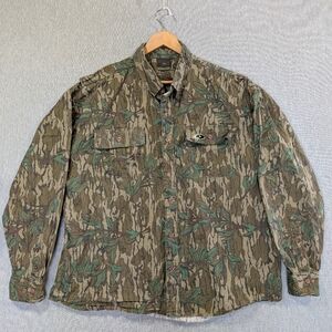Mossy Oak Vintage Camo Button Down Shirt Men's XL Green